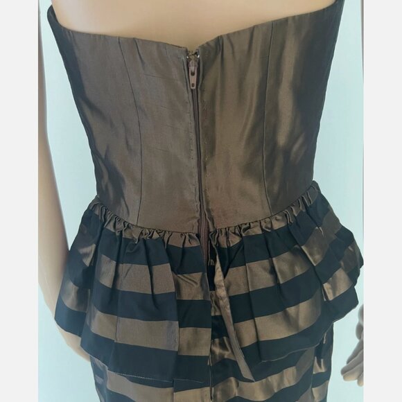 Vintage ISABELLE ALLARD chocolate dress with bows, size 40 🎀✨ - Picture 7 of 14